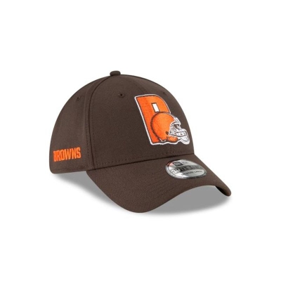 Brown Cleveland Browns Hat - New Era NFL Logo Mix 39THIRTY Stretch Fit Caps USA0914687